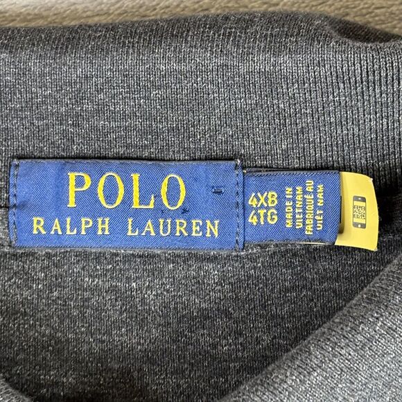 Polo Ralph Lauren Polo Shirt Mens 4XB Charcoal Gray Embroidered Pony Logo Big - Picture 5 of 11